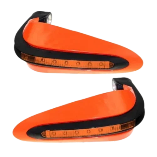 Orange LED Handguard with DRL for Universal Motorbikes (Set of 2)