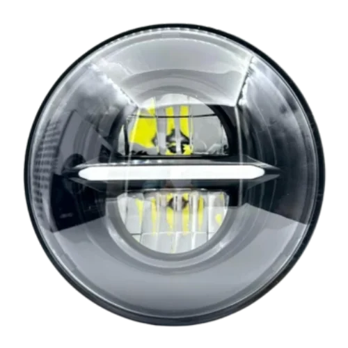 Moto Powerz 7-Inch Minus Headlight 80W, 12-80V Compatible With Classic 350 Standard Gypsy and Thar