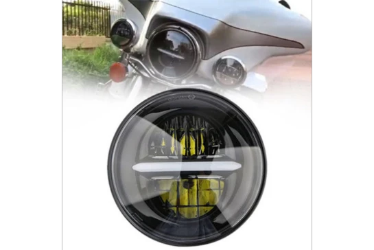 Moto Powerz 7-Inch Minus Headlight 80W, 12-80V Compatible With Classic 350 Standard Gypsy and Thar