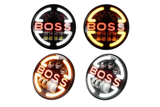 Moto Powerz BOSS headlight compatible with Royal EnfieldThar