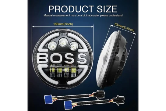 Moto Powerz BOSS headlight compatible with Royal EnfieldThar